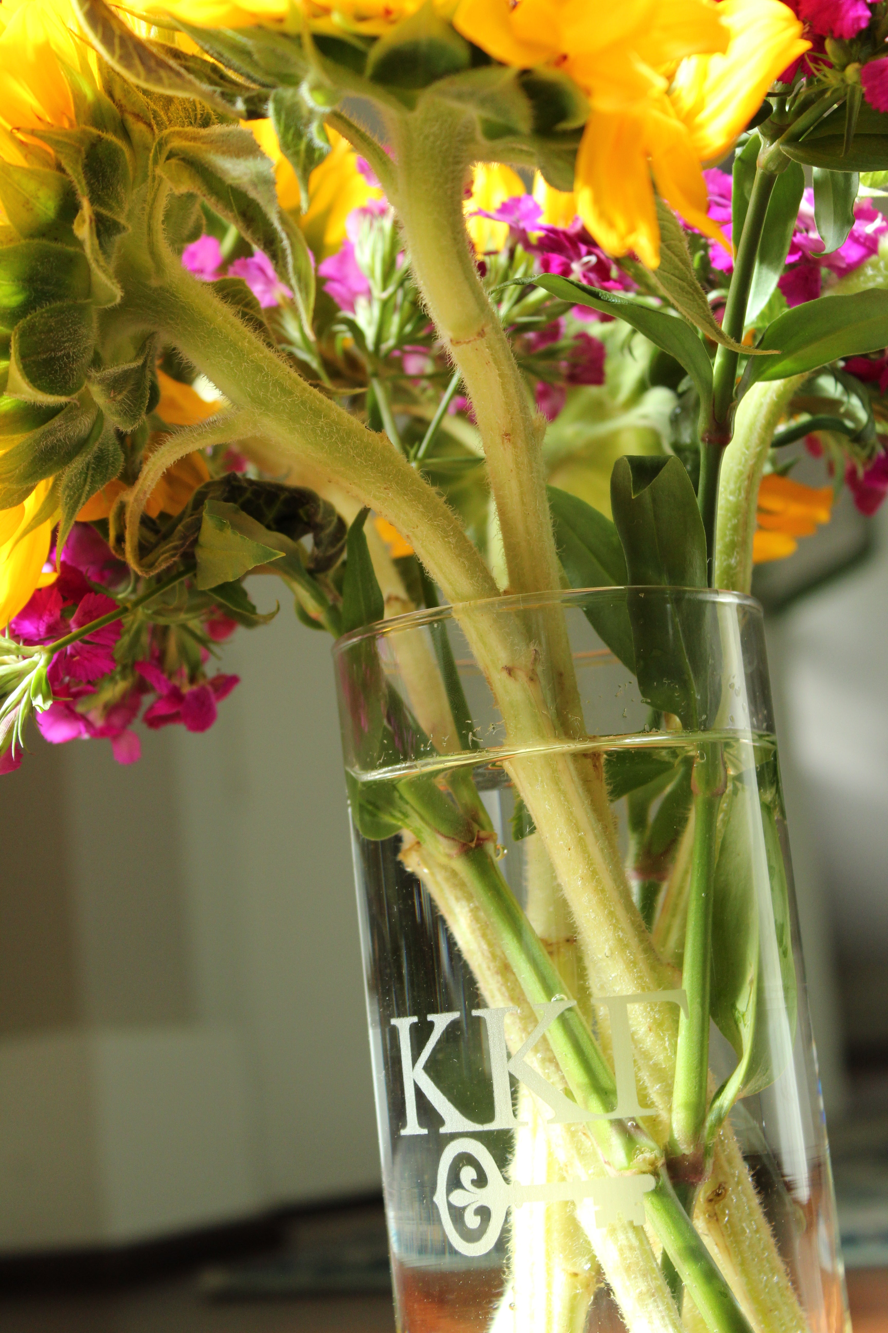 Sorority Glass Flower Vase