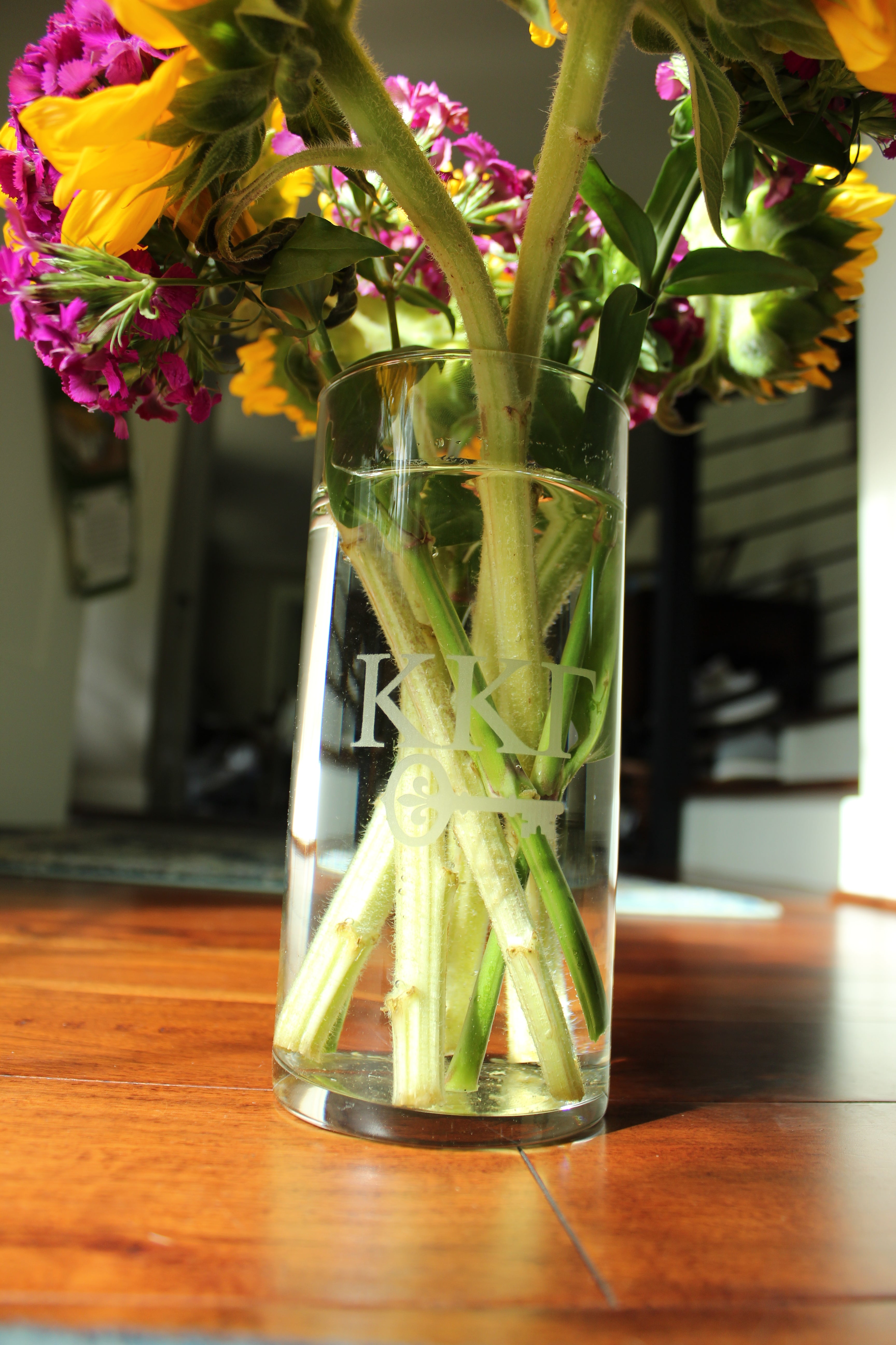 Sorority Glass Flower Vase