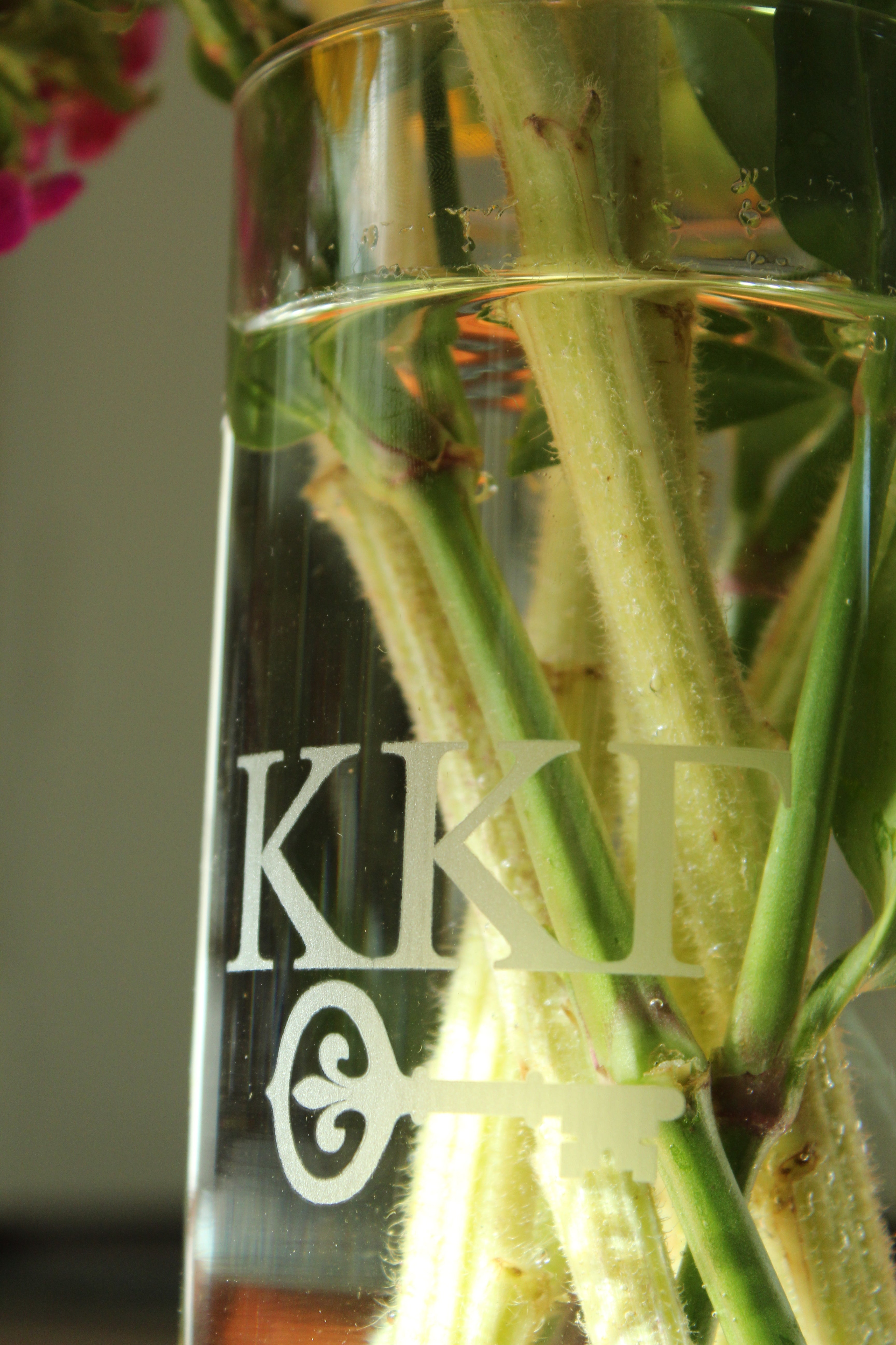 Sorority Glass Flower Vase