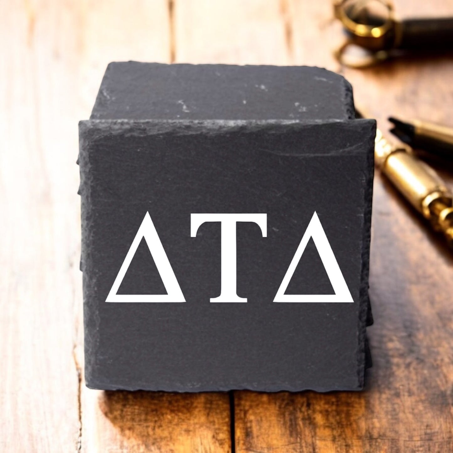 Delta Tau Delta (ΔΤΔ) Slate Coasters (4)