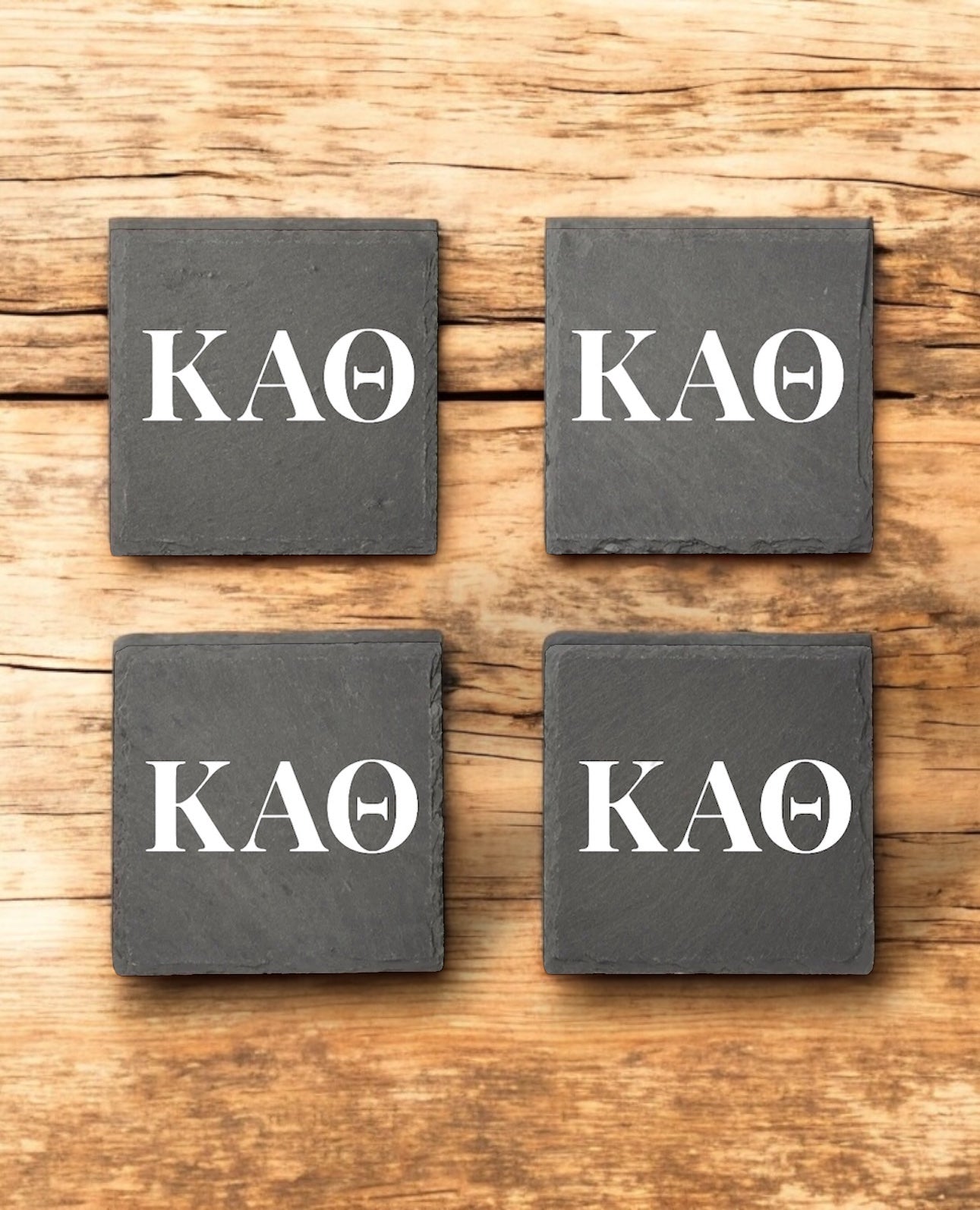 Kappa Alpha Theta (ΚΑΘ) Slate Coasters (4)
