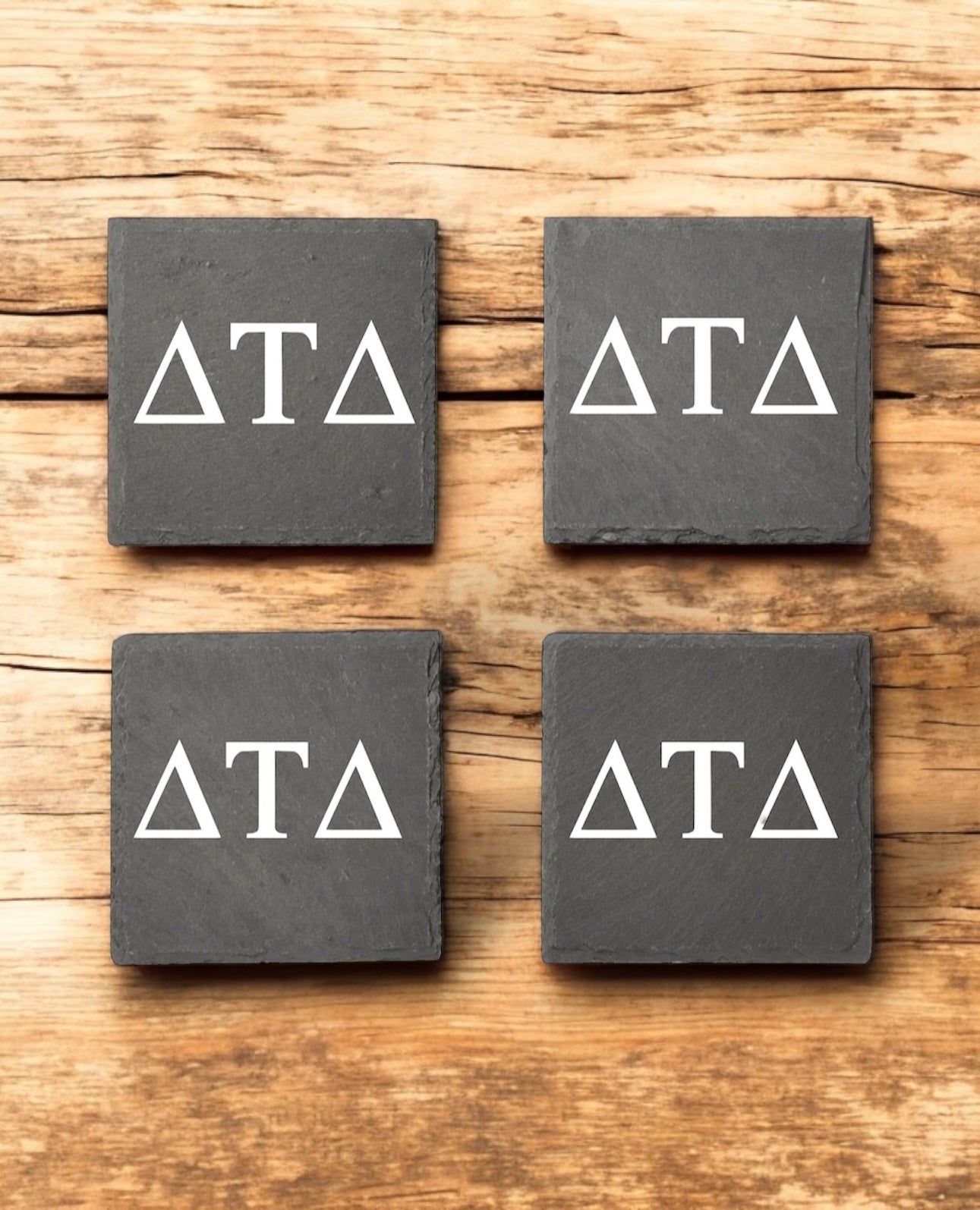 Delta Tau Delta (ΔΤΔ) Slate Coasters (4)