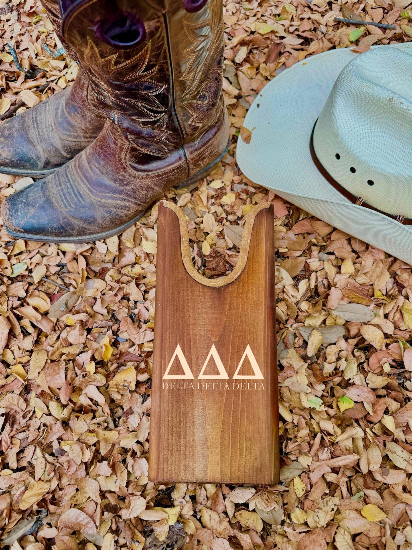 Delta Delta Delta Sorority Wooden Boot Jack| Greek Life Boot Jacks| Cowboy Boots|Soroity Gift|College Gift| Officially Licensed Accessories
