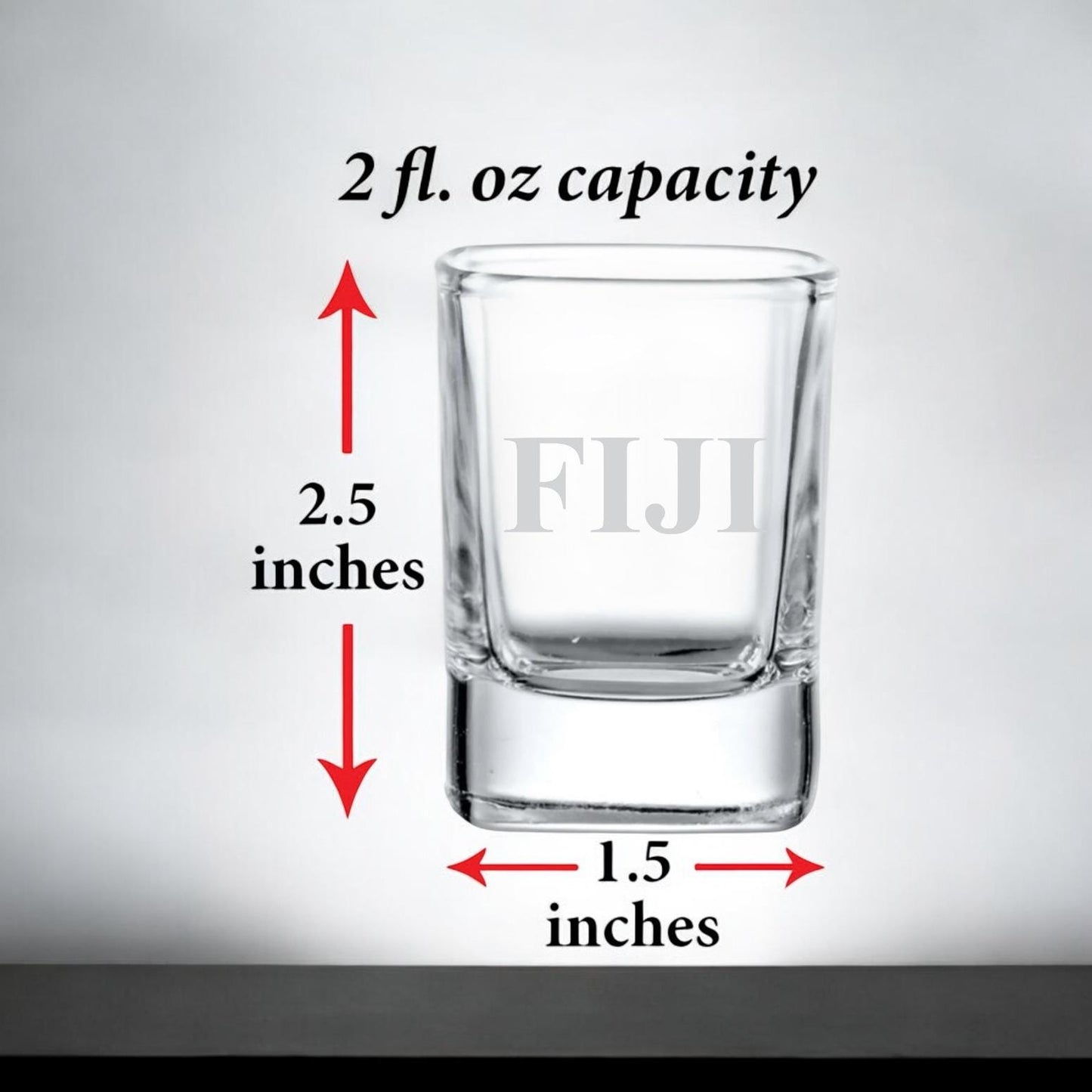 Kappa Alpha Order (KA) 2 oz shot glass with engraved Greek letters, perfect for commemorating Big/Little gifts, initiations, and fraternity events.