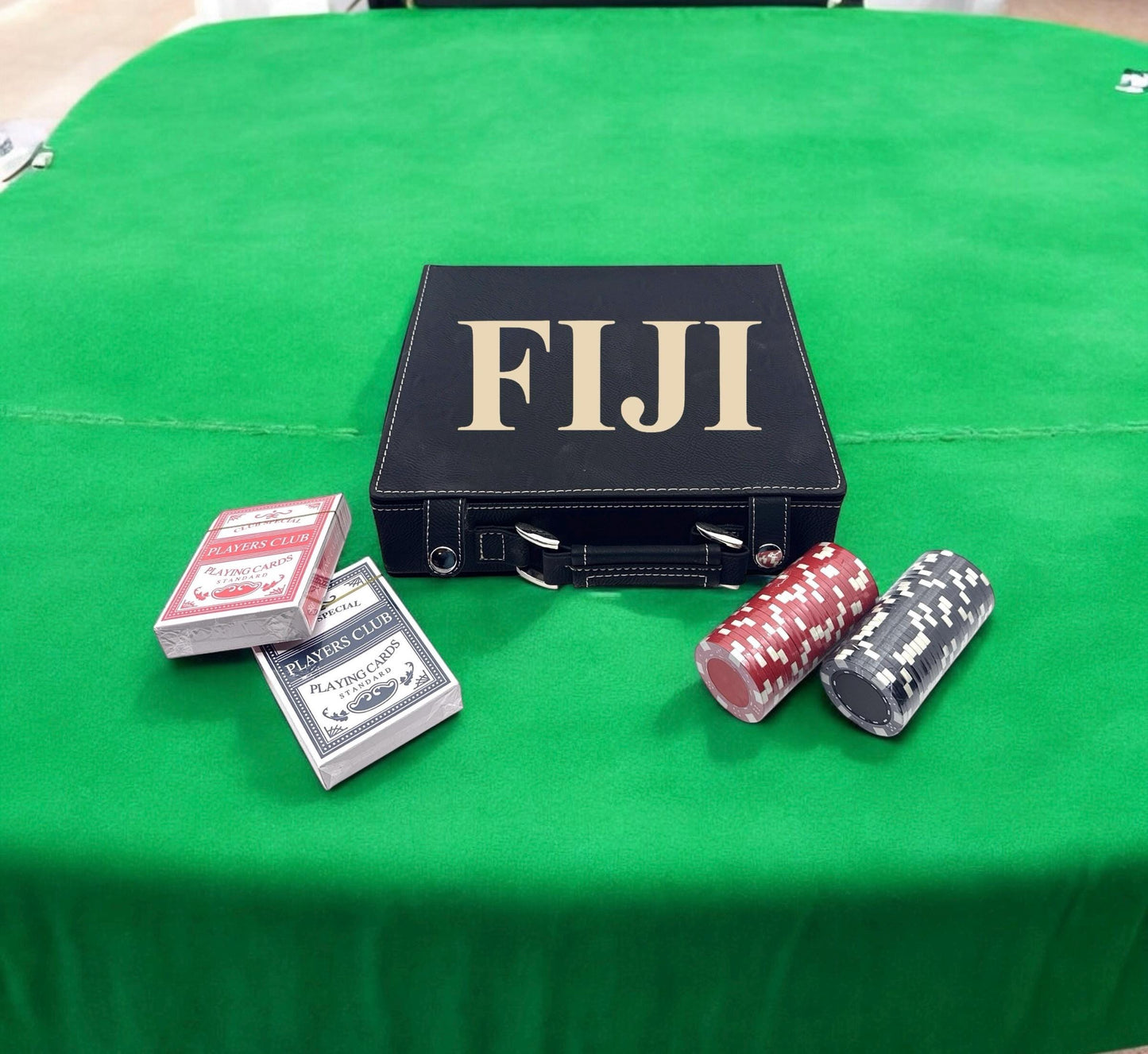 FIJI (ΦΓΔ) Fraternity Leather Poker Set