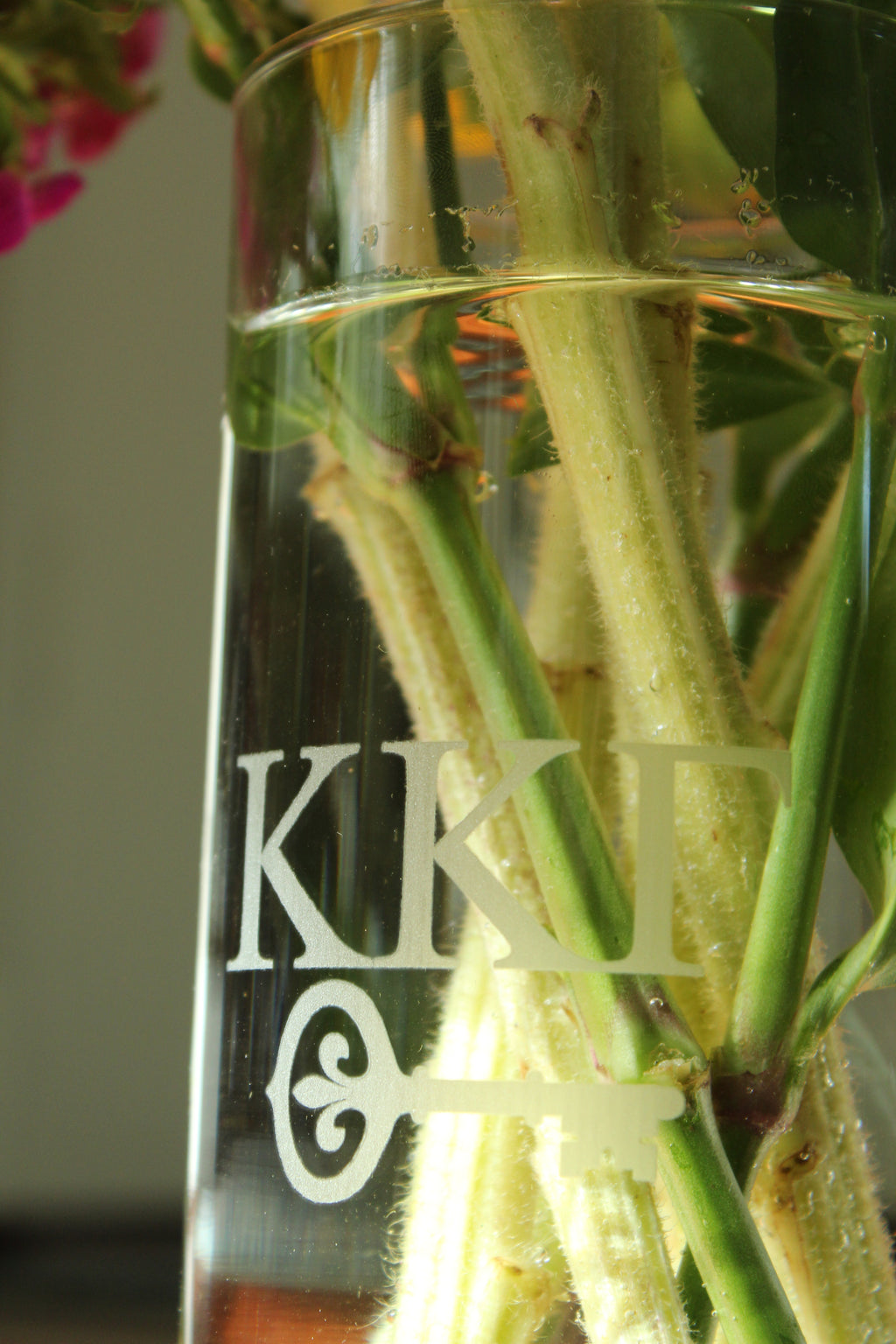 Sorority Glass Flower Vase
