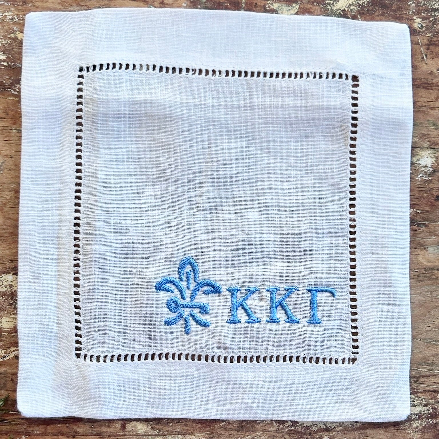 Sorority Embroidered Cocktail Napkins – Set of 4