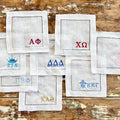 Sorority Embroidered Cocktail Napkins – Set of 4