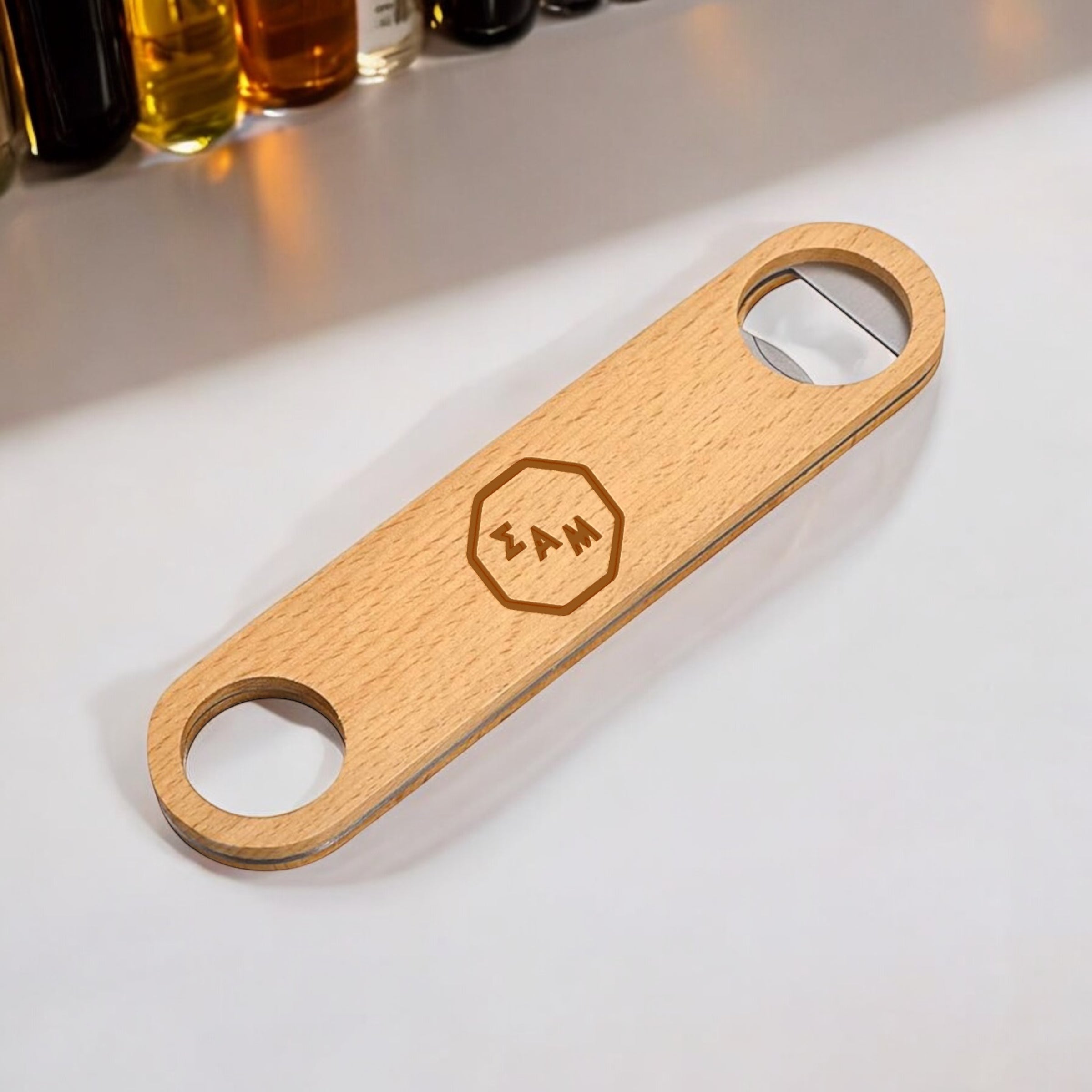 Sigma Alpha Mu (ΣΑΜ) Wooden Bottle Opener