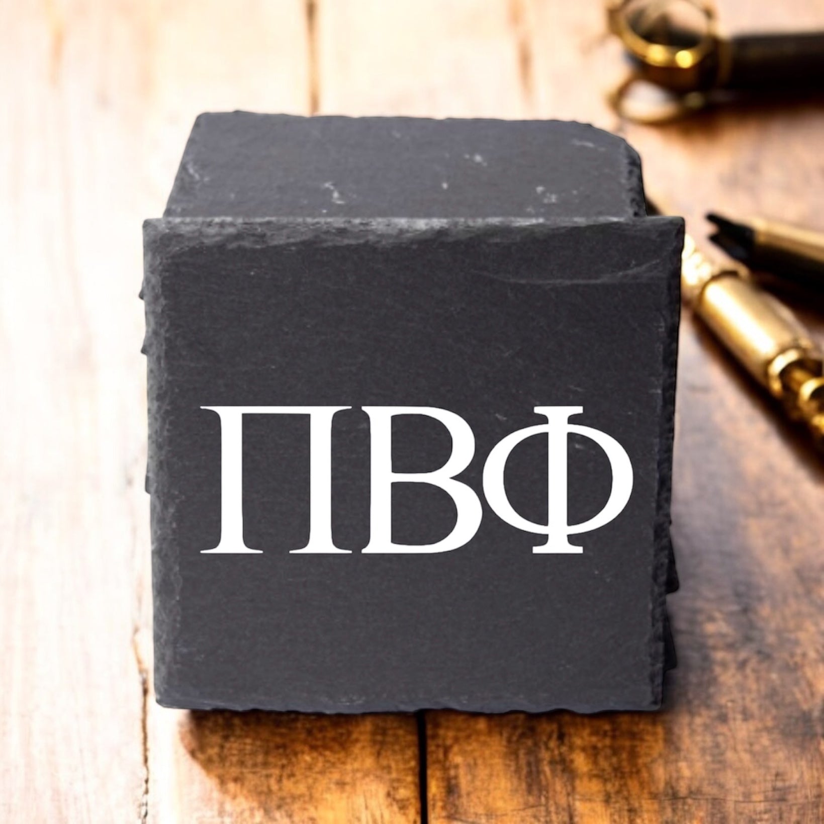 Pi Beta Phi (ΠΒΦ) Slate Coasters (4)