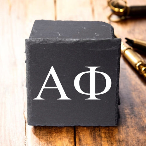 Alpha Phi (ΑΦ) Slate Coasters (4)