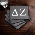 Delta Zeta (ΔΖ) Slate Coasters (4)