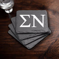 Sigma Nu (ΣΝ) Slate Coasters (4)