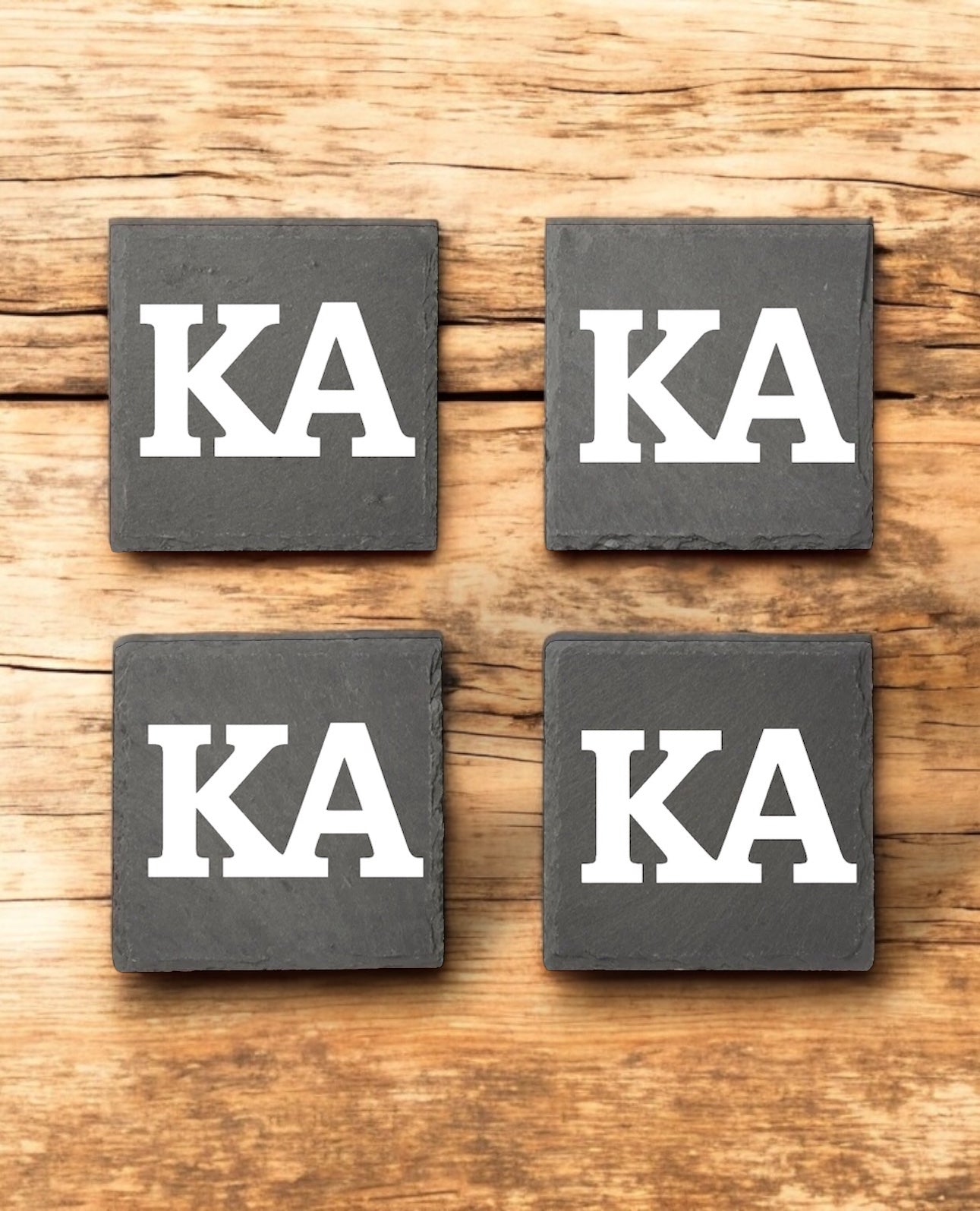 Kappa Alpha Order (ΚΑ) Slate Coasters (4)