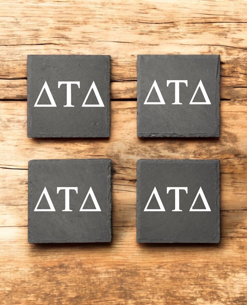 Delta Tau Delta  (ΔΤΔ) Slate Coasters (4)