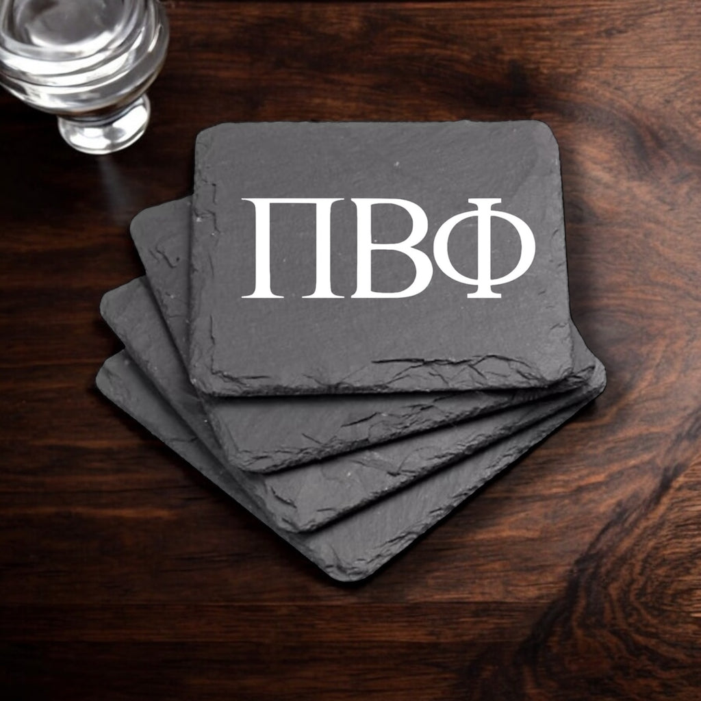 Pi Beta Phi (ΠΒΦ) Slate Coasters (4)