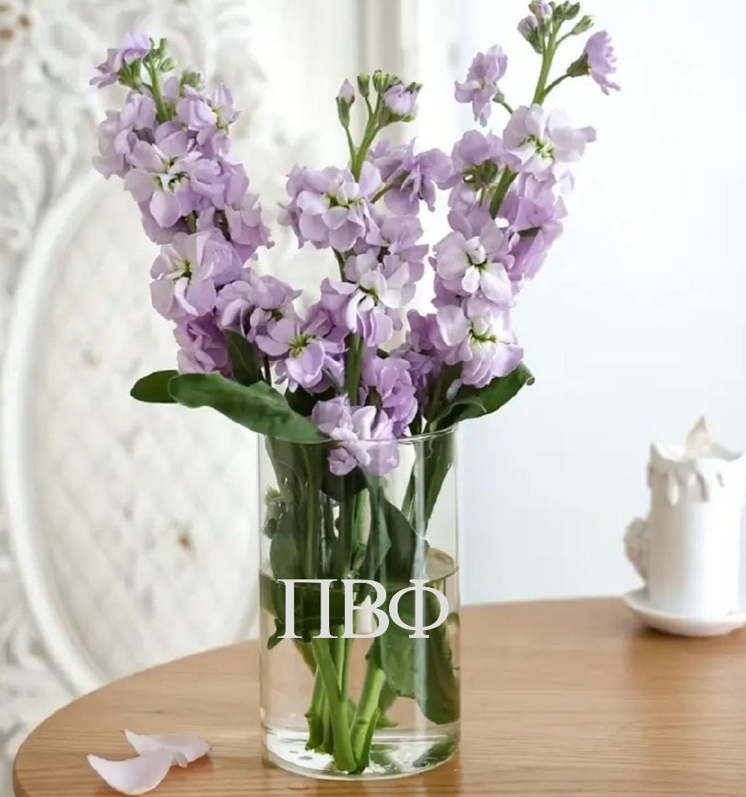 Pi Beta Phi (ΠΒΦ) Glass Flower Vase
