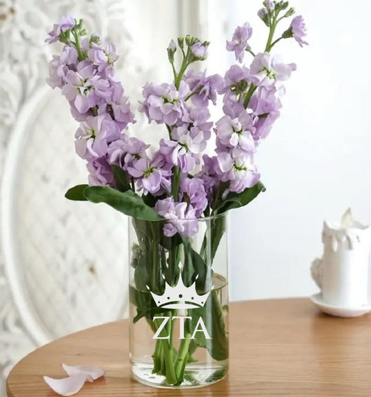 Zeta Tau Alpha (ΖΤΑ) Glass Flower Vase