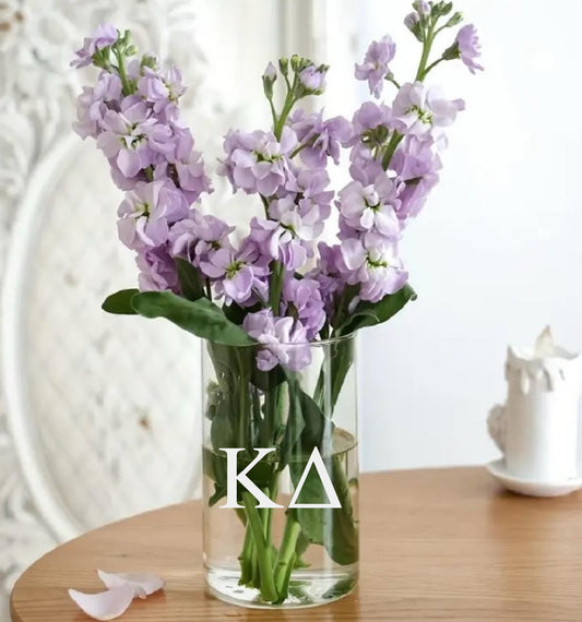 Kappa Delta (ΚΔ) Glass Flower Vase