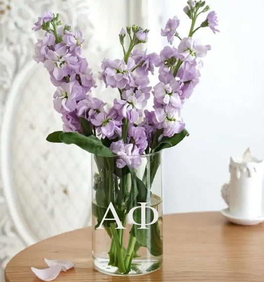 Alpha Phi (ΑΦ) Glass Flower Vase
