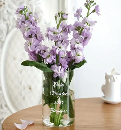 Pi Beta Phi (ΠΒΦ) Glass Flower Vase