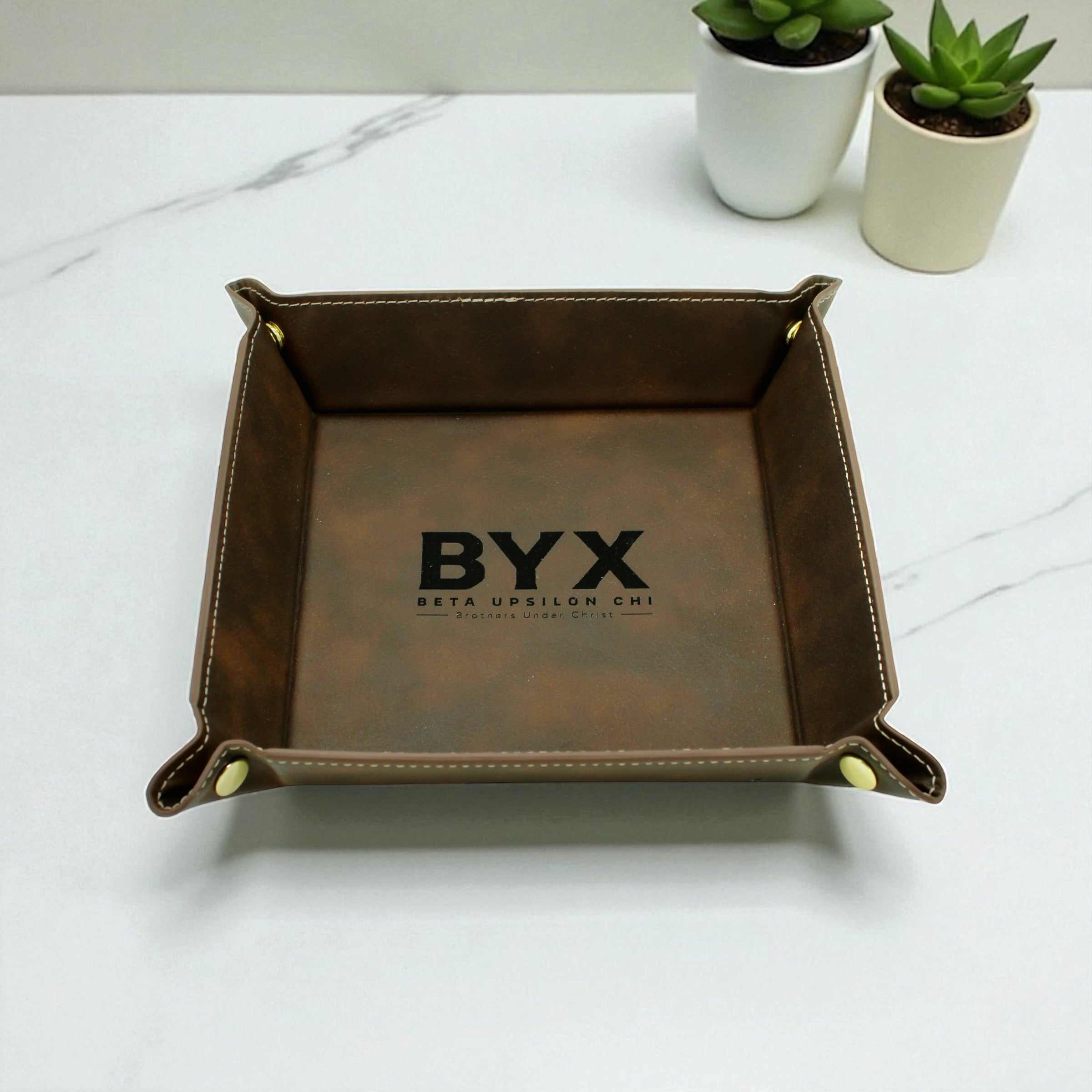 Greek Life Leather 6' x 6' Catchall Trays