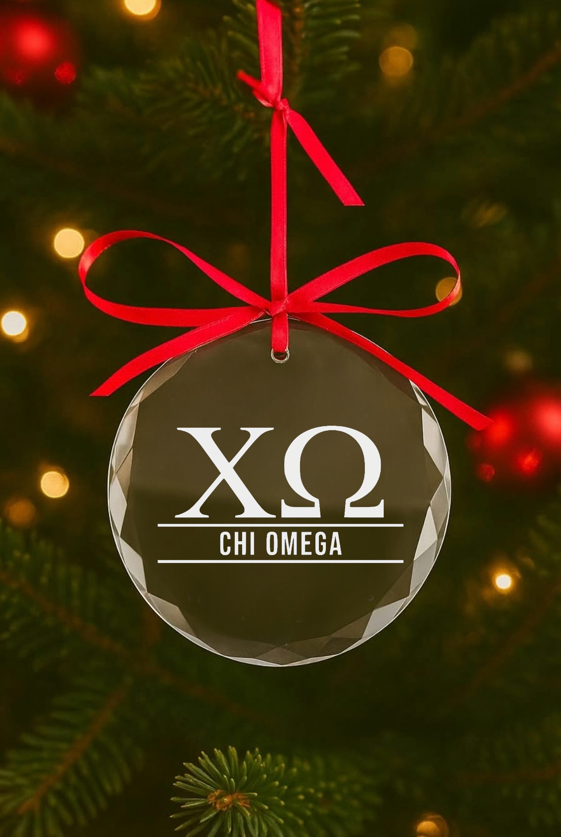 Sorority Glass Crystal Ornament