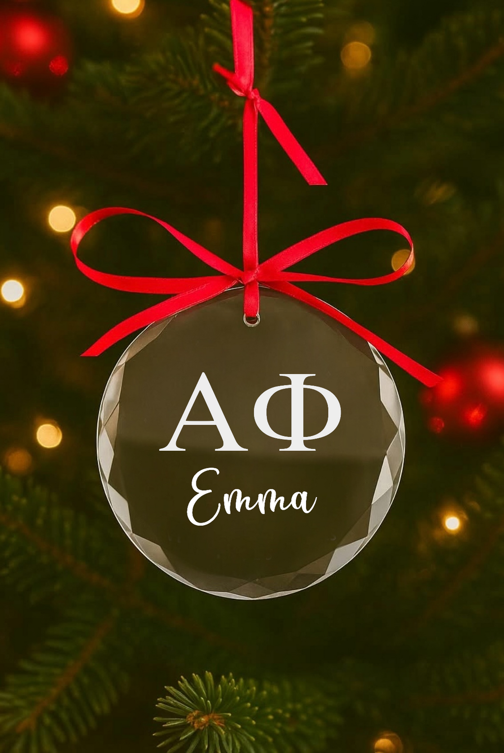 Sorority Glass Crystal Ornament