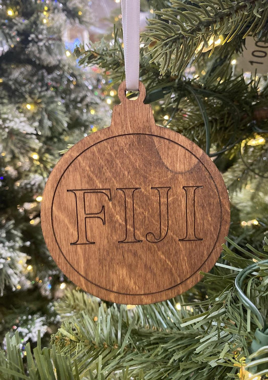 Fiji Christmas Ornaments| Custom Frat Gifts| Fraternity Christmas Ornament| Greek Life Gift| College Gift| Officially Licensed Accessories