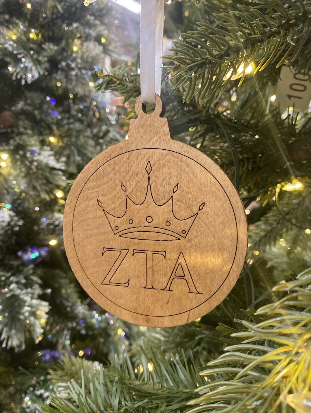 Zeta Tau Alpha Custom Christmas Oranment| Zeta Gifts| Custom Sorority Ornaments|Greek Life & College Gifts| Officially Licensed Accessories