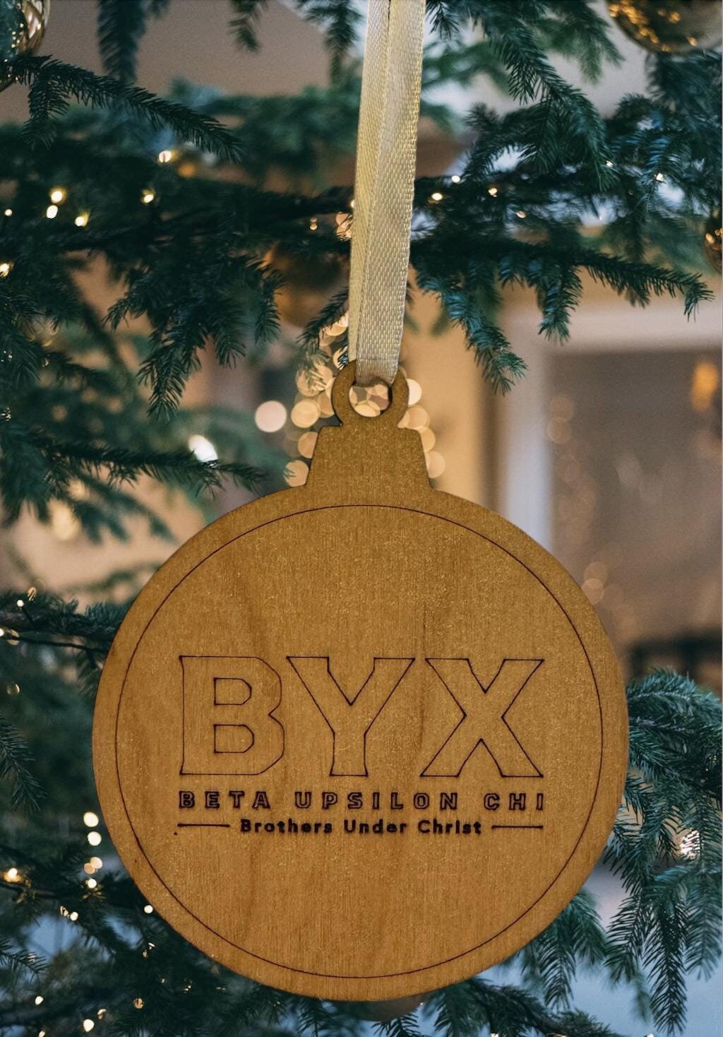 Beta Upsilon Chi Ornament| BYX Fraternity Christmas Ornament| Greek Life Gift| College Gift| Officially Licensed Accessories