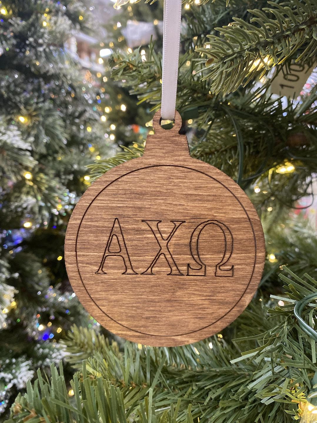 Alpha Chi Omega Wooden Ornament| A Chi O Gift| Sorority| Greek Life Ornament| Greek Life & College Gifts| Officially Licensed Accessories