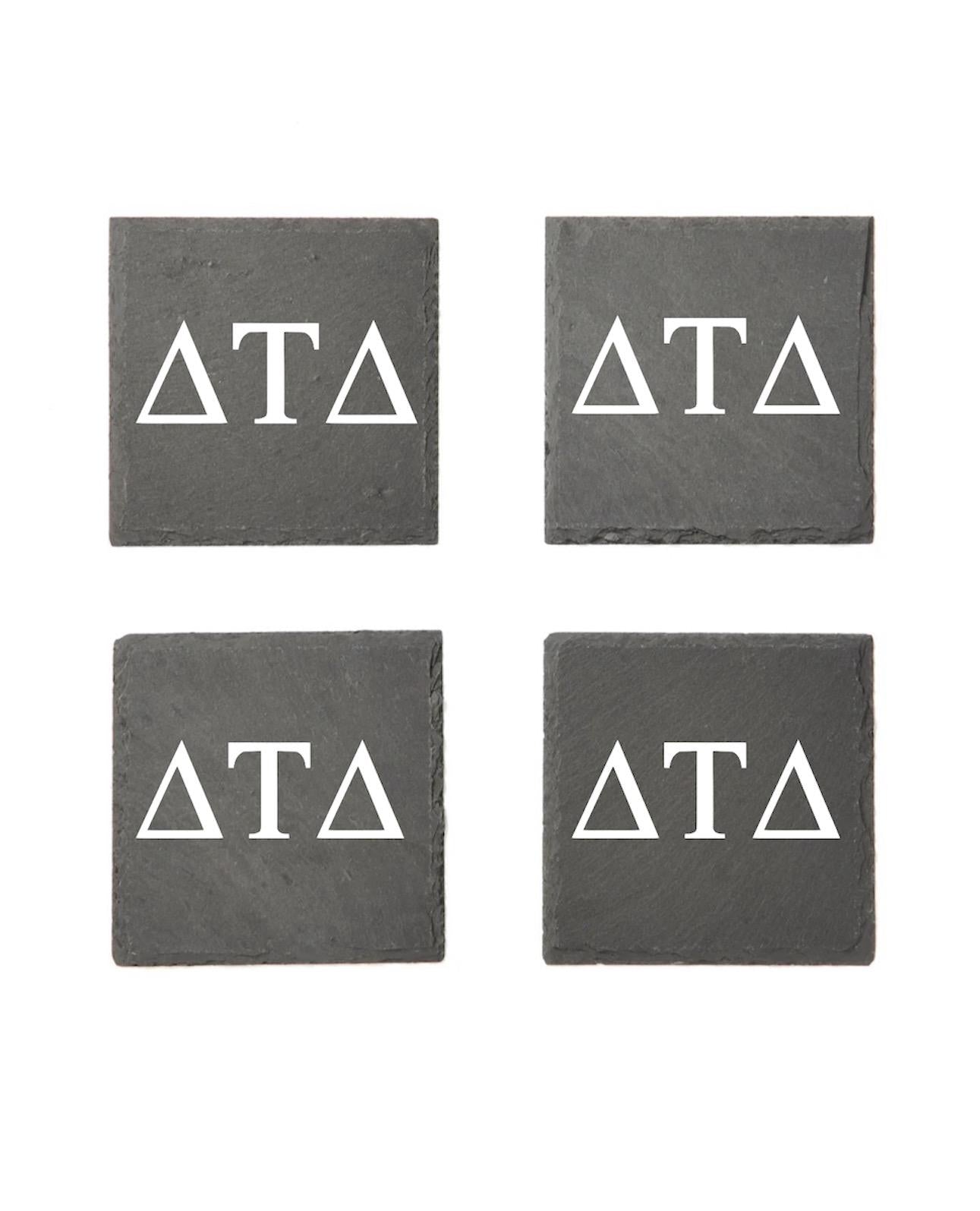 Delta Tau Delta Slate Coasters (4) | Delt Coasters| Custom Frat Gifts| Greek Life Gift| College Gift| Officially Licensed Accessories