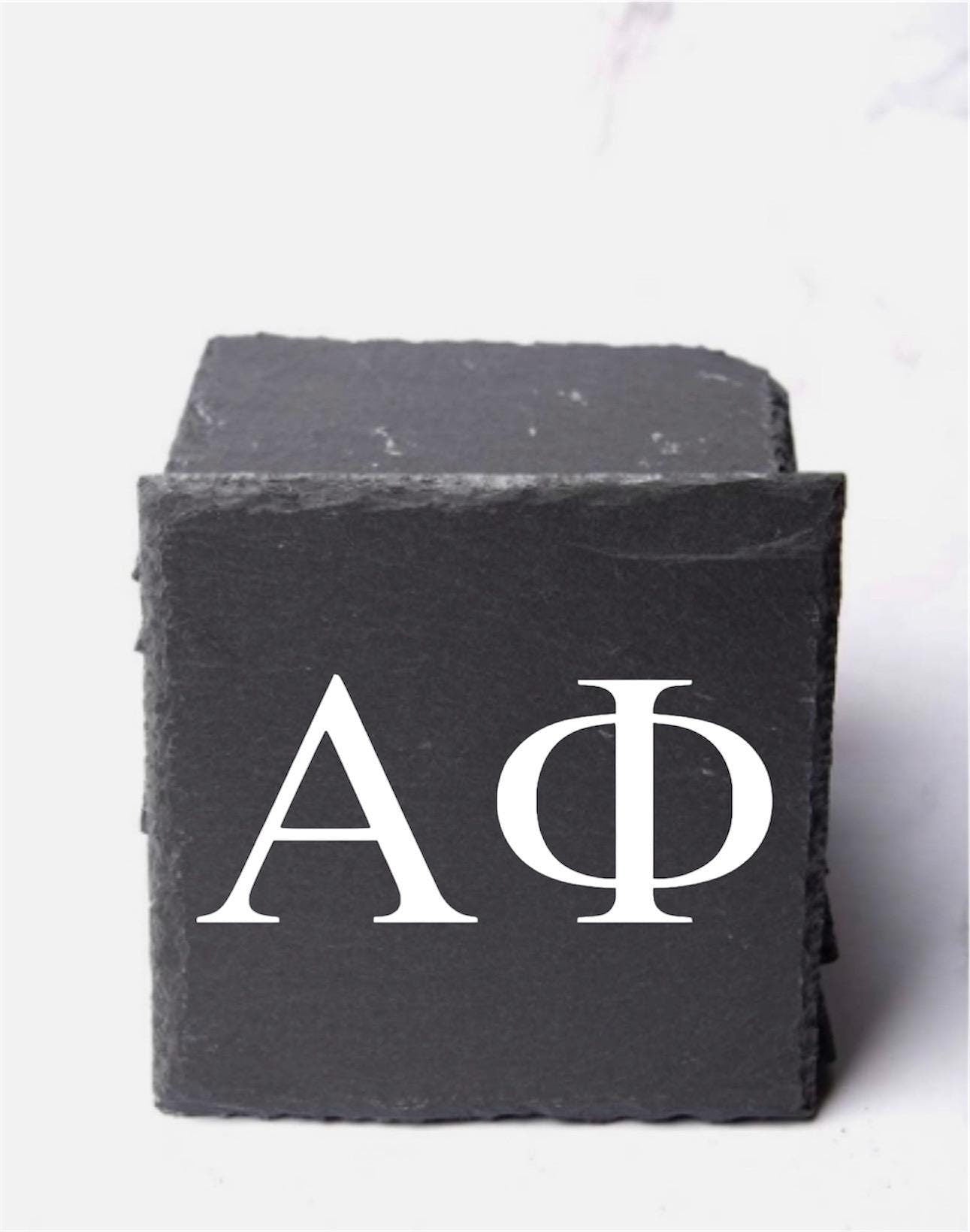 Alpha Phi Slate Coasters (4)| A Phi Coasters| Custom Sorority Gifts| Greek Life Gift| College Gift| Officially Licensed Accessories