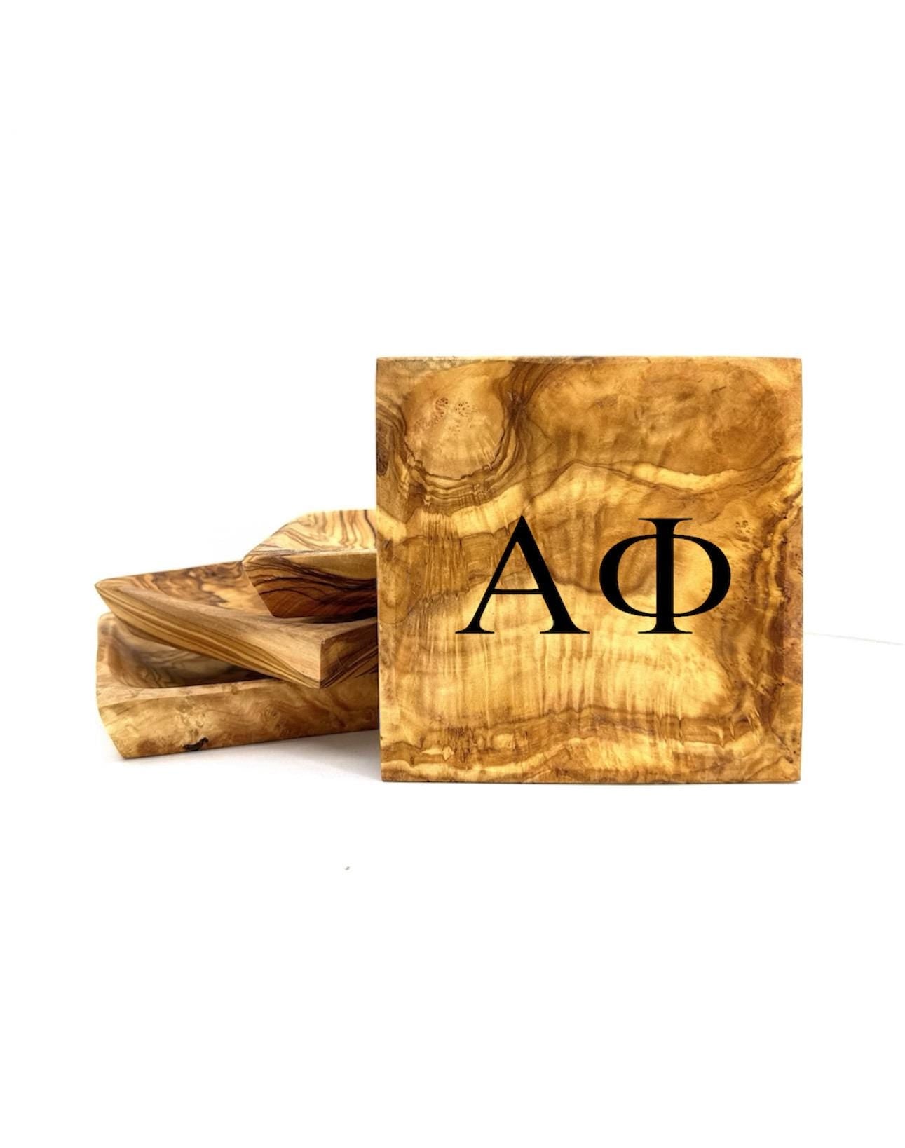 Alpha Phi Olive Wood Catchall| A Phi Catchall| Custom Sorority Gifts| Greek Life Gift| College Gift| Officially Licensed Accessories