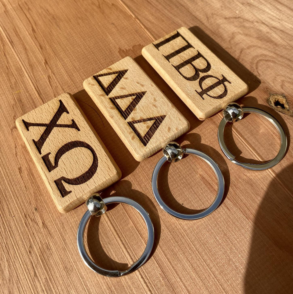 Custom Wooden Sorority Keychains| Greek Life Keychains| Sorority Gifts| Greek Life Gifts | College Gifts| Officially Licensed Accessories