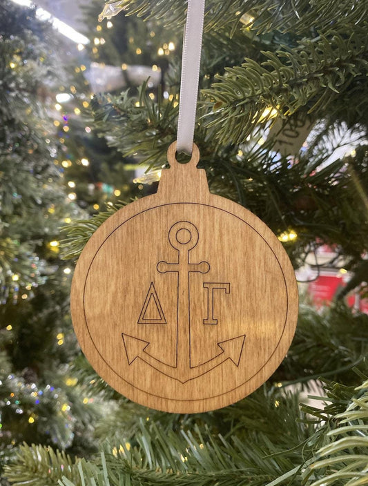 Delta Gamma Wooden Ornament| DG Christmas Ornament| Sorority Gifts| Greek Life Gifts |College Gifts| Officially Licensed Accessories