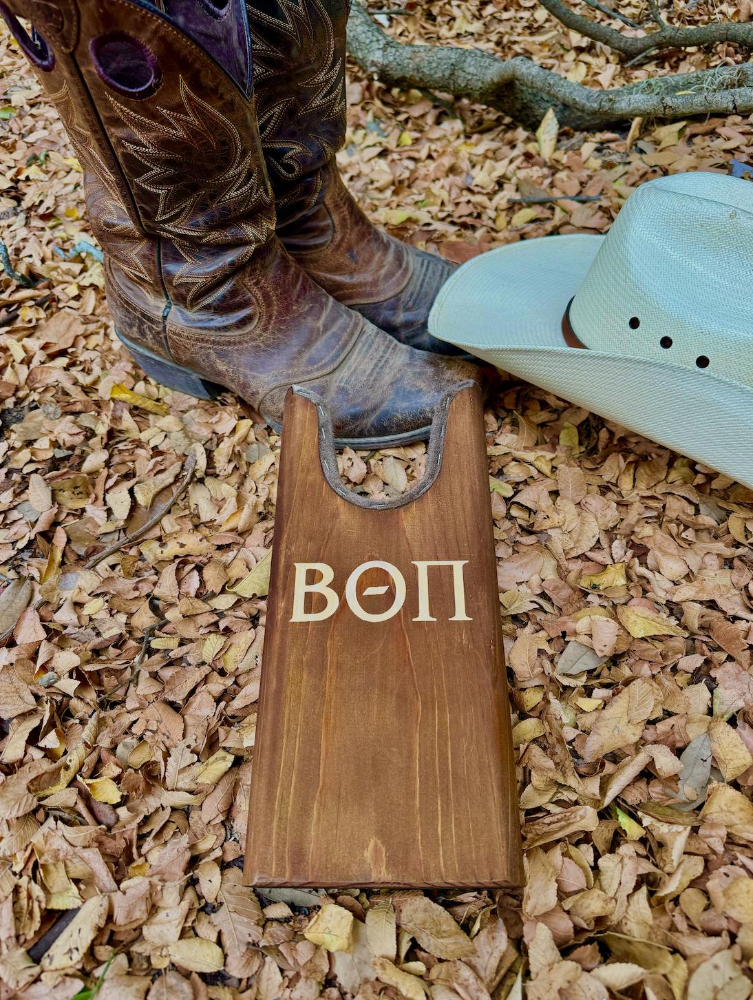 Custom Fraternity Wooden Boot Jacks| Greek Life Boot Jacks| Cowboy Boot Gifts|Fraternity Gifts|College Gift| Officially Licensed Accessories