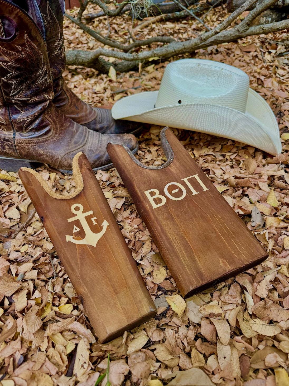 Custom Fraternity & Sorority Wooden Boot Jacks| Greek Life Boot Jacks| Cowboy Boot Gifts| College Gift| Officially Licensed Accessories