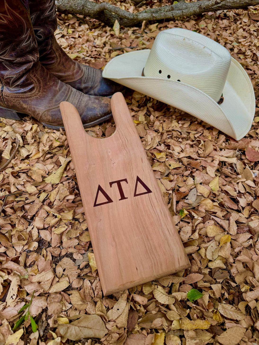 Custom Fraternity & Sorority Cherry Wood Boot Jacks| Greek Life Boot Jacks| Cowboy Boot Gifts| College Gift| Officially Licensed Accessories