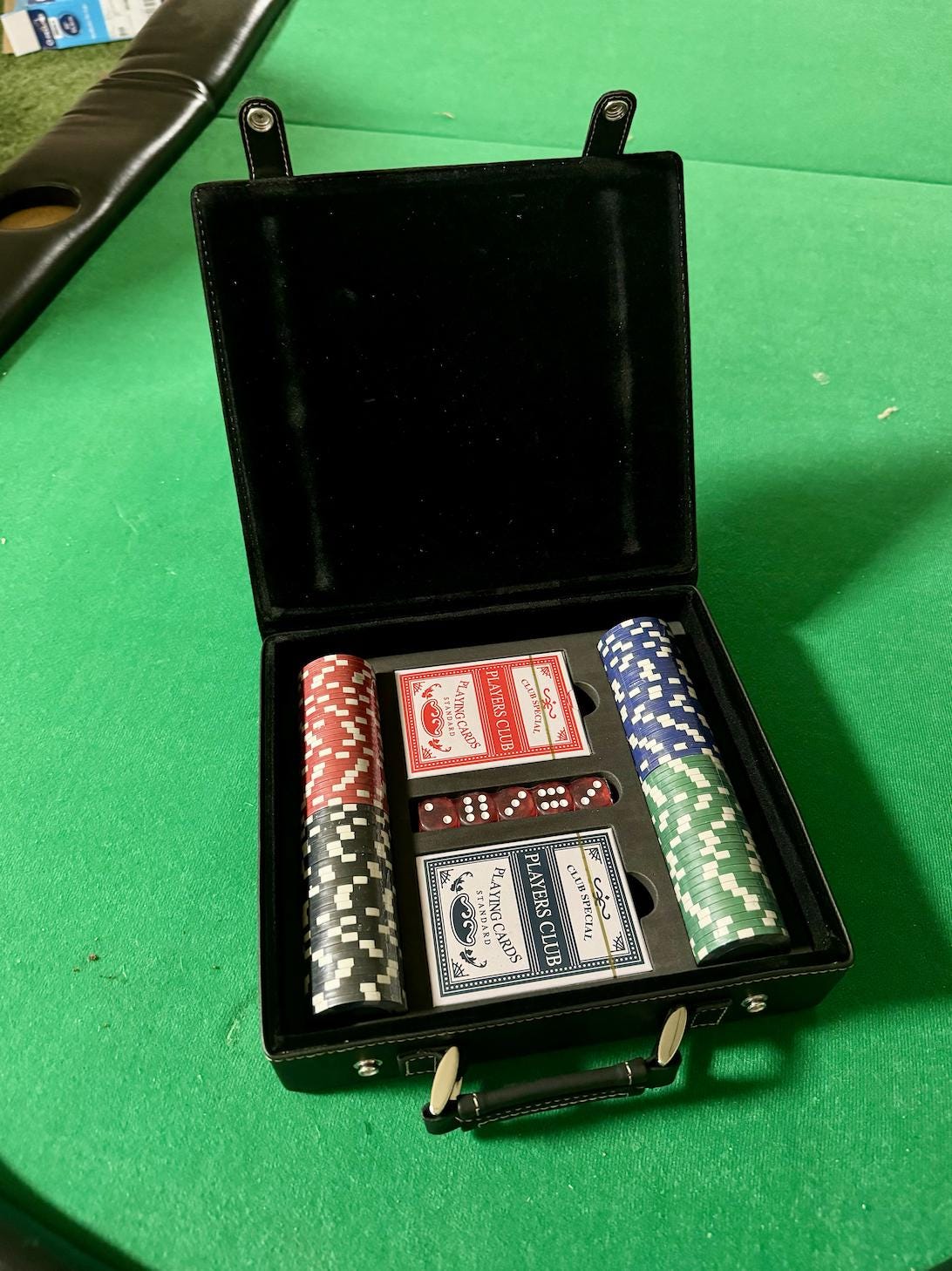 Custom Fraternity Leather Poker Set| Greek Life Poker Set| Fraternity Gift|College Gift| Cards, Chips, Dice| Officially Licensed Accessories