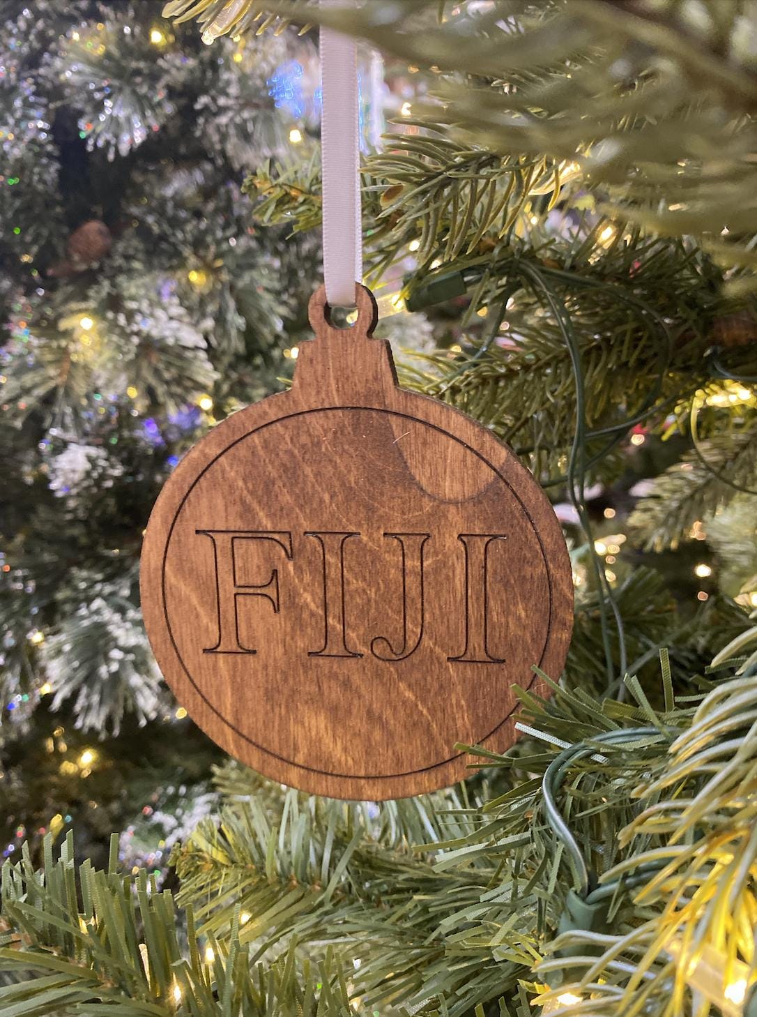 Fiji Christmas Ornaments| Custom Frat Gifts| Fraternity Christmas Ornament| Greek Life Gift| College Gift| Officially Licensed Accessories