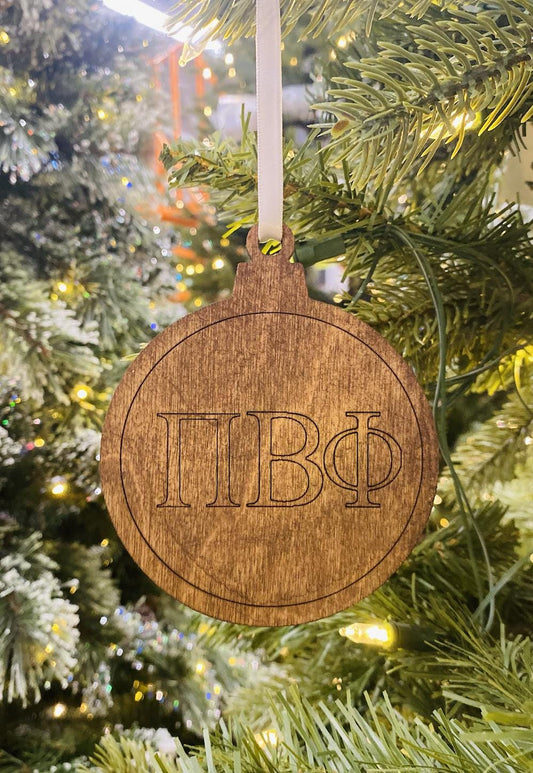 Pi Beta Phi Wooden Ornament| Pi Phi Christmas Ornament Custom Sorority Ornaments|Greek Life & College Gifts| Officially Licensed Accessories