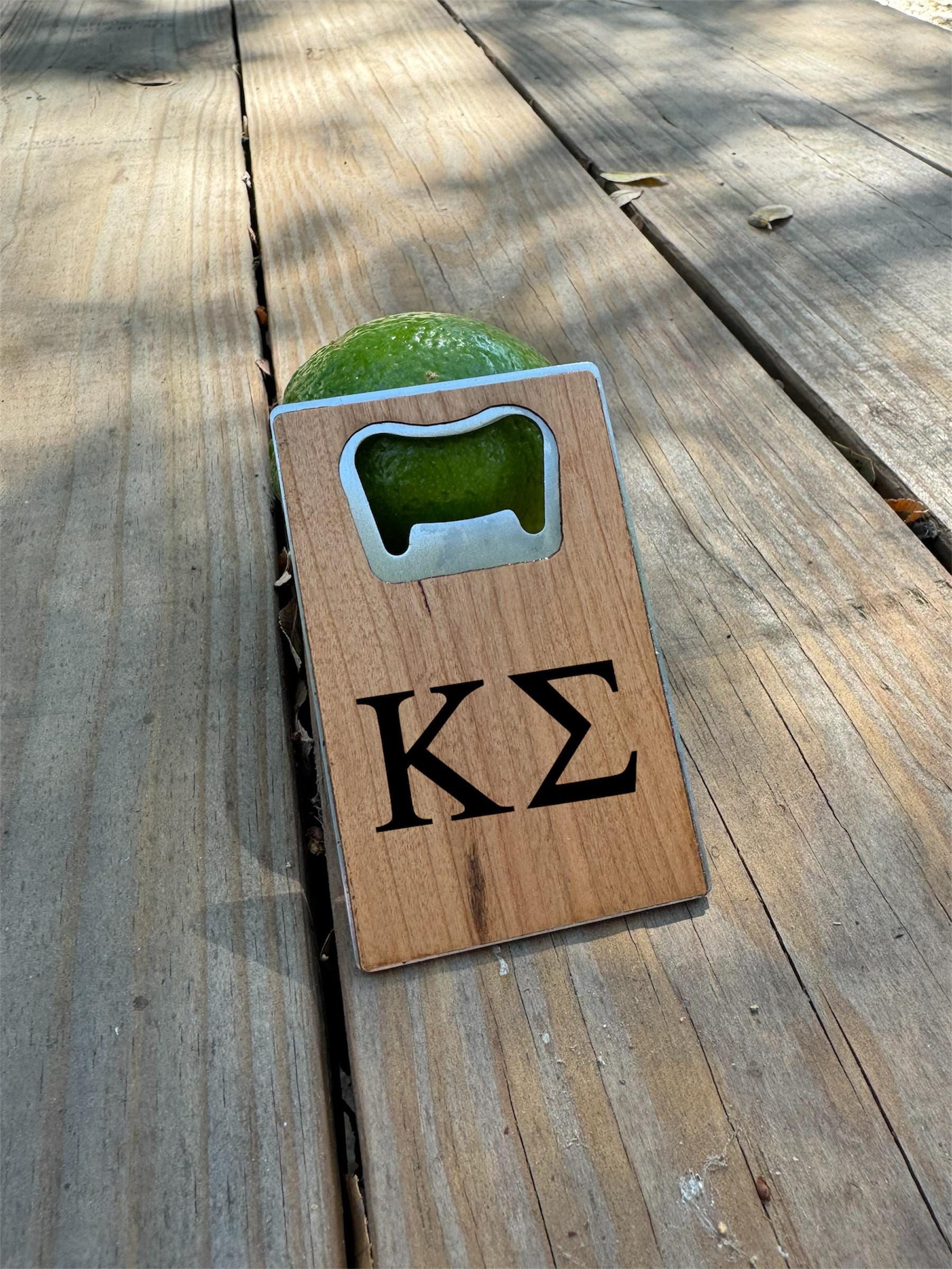 Custom Fraternity Wood Wallet Bottle Opener| Greek Life Bottle Openers| Fraternity Gifts| College Gift| Officially Licensed Accessories