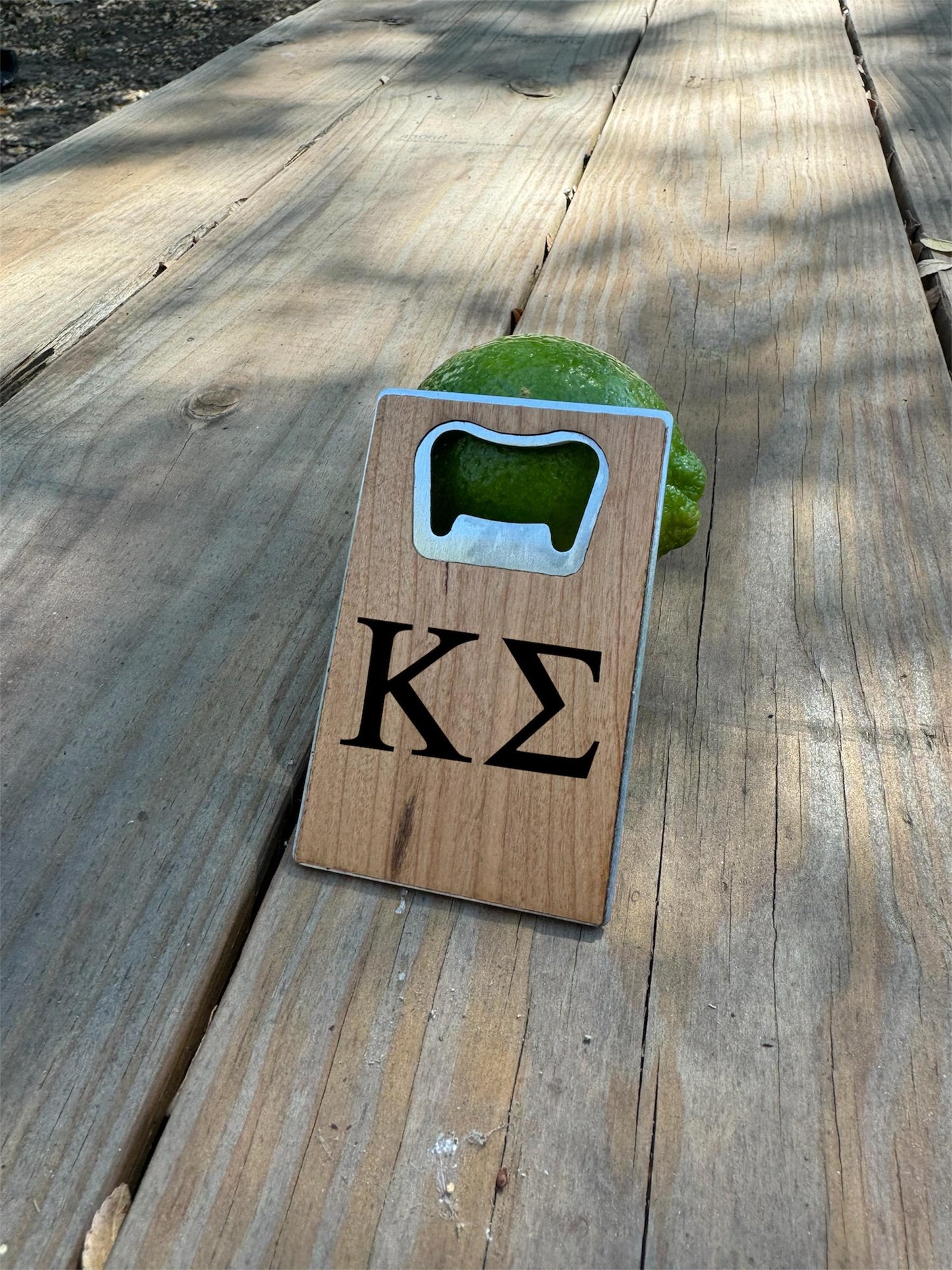 Custom Fraternity Wood Wallet Bottle Opener| Greek Life Bottle Openers| Fraternity Gifts| College Gift| Officially Licensed Accessories