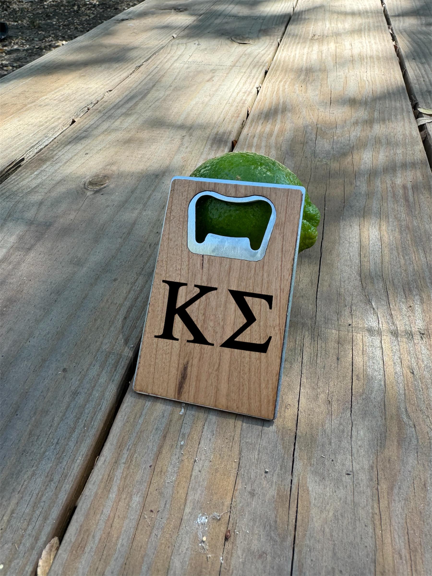 Custom Fraternity Wood Wallet Bottle Opener| Greek Life Bottle Openers| Fraternity Gifts| College Gift| Officially Licensed Accessories