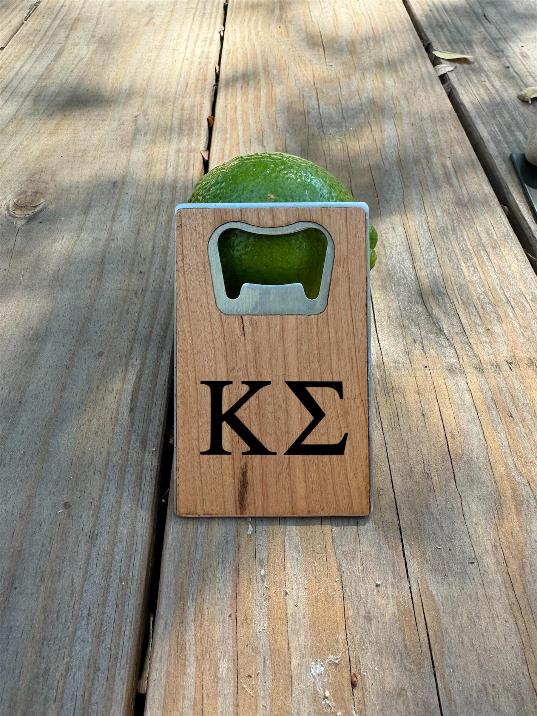 Custom Fraternity Wood Wallet Bottle Opener| Greek Life Bottle Openers| Fraternity Gifts| College Gift| Officially Licensed Accessories