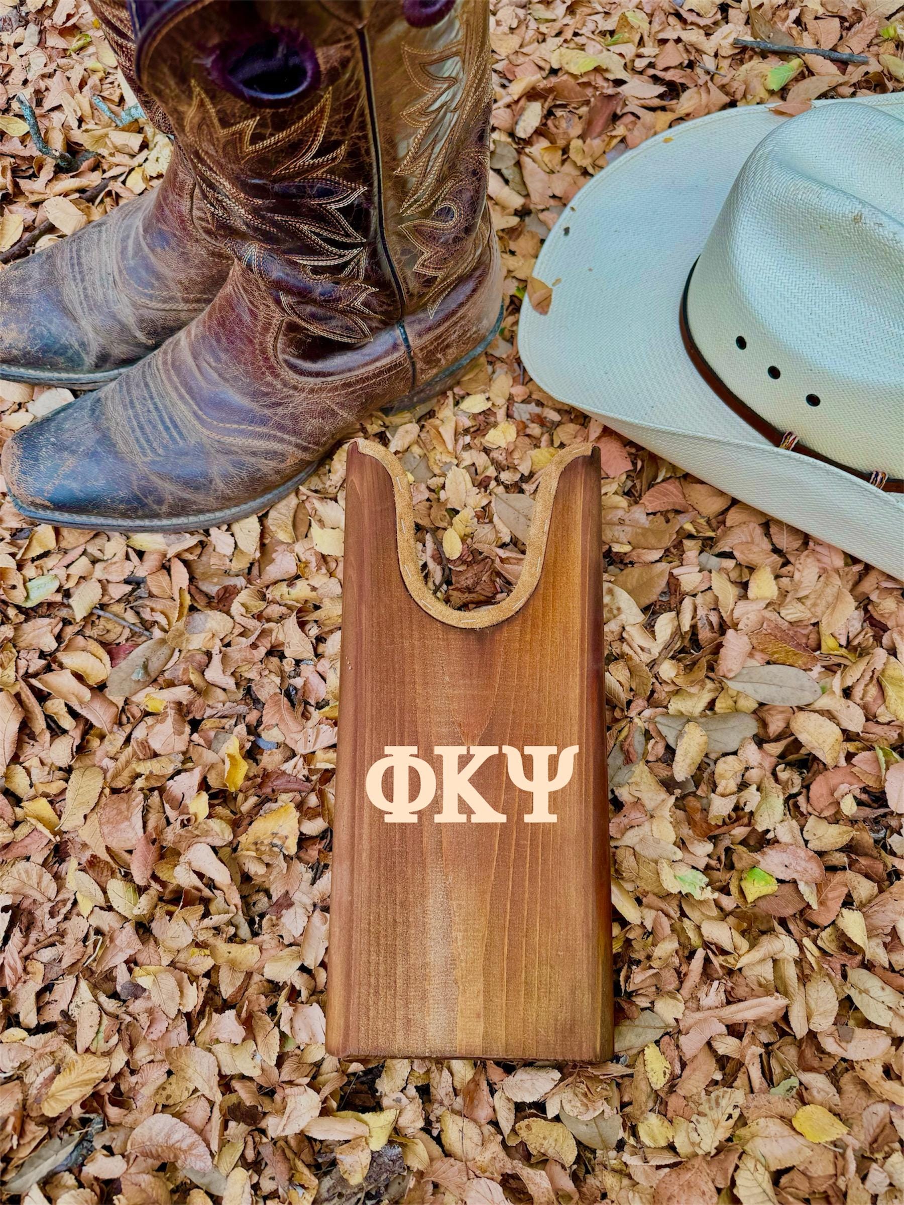 Phi Kappa Psi Fraternity Wooden Boot Jack| Custom Boot Jacks| Cowboy Boots |Fraternity Gift|College Gift| Officially Licensed Accessories