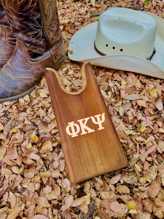 Phi Kappa Psi Fraternity Wooden Boot Jack| Custom Boot Jacks| Cowboy Boots |Fraternity Gift|College Gift| Officially Licensed Accessories