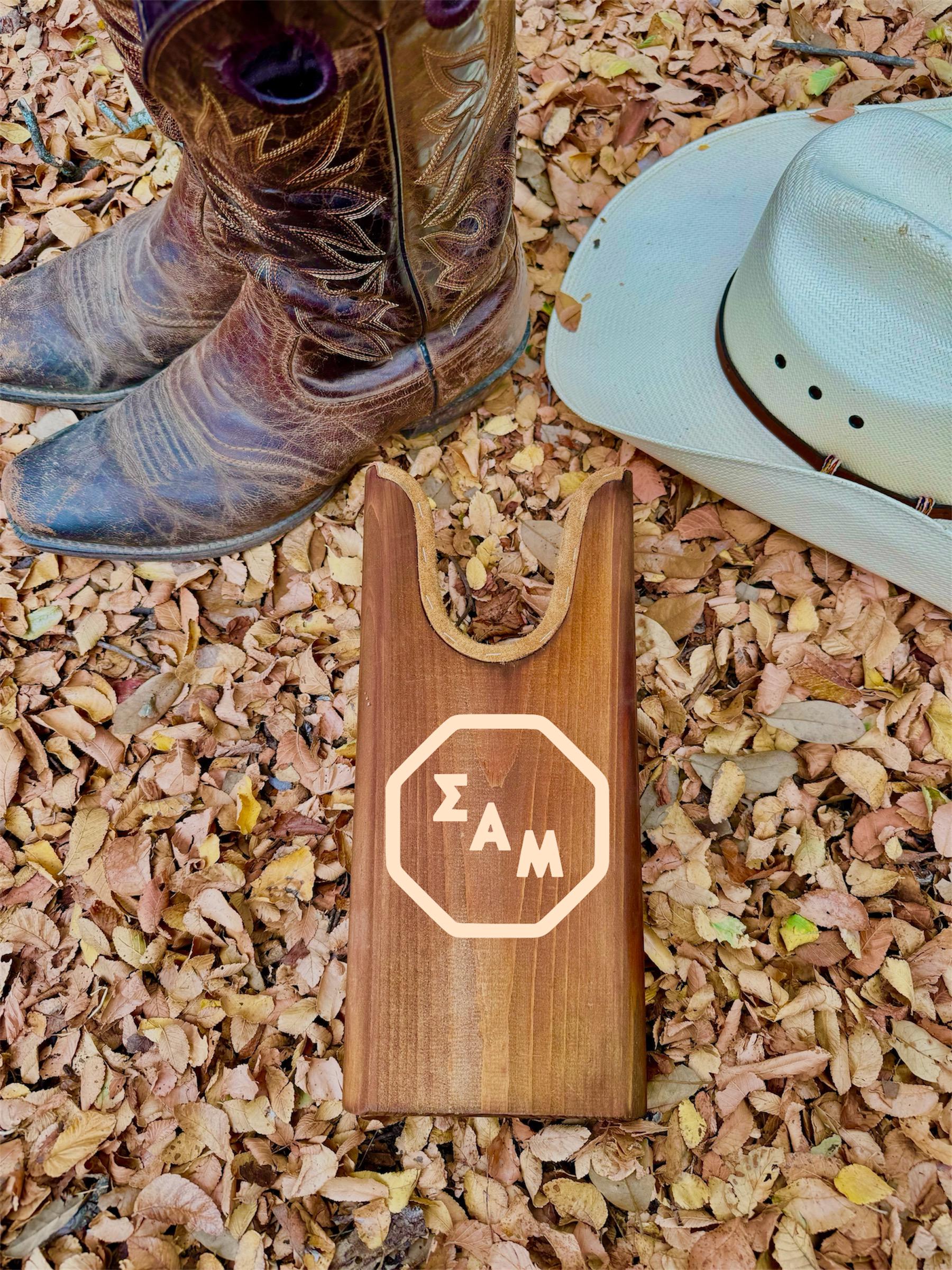 Sigma Alpha Mu Fraternity Wooden Boot Jack| Custom Boot Jacks| Cowboy Boots |Fraternity Gift|College Gift| Officially Licensed Accessories